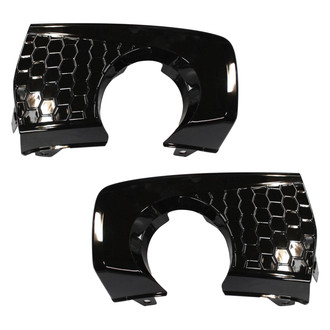 Replace® - Rear Driver and Passenger Side Bumper Exhaust Pipe Hole Trim Set (Standard Line)
