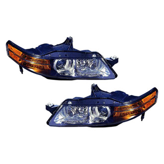 Replace® - Driver and Passenger Side Replacement Headlight Set Lens and Housing (Standard Line)