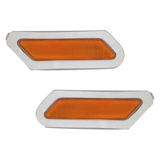 Replace® - Front Driver and Passenger Side Bumper Reflector Set (CAPA Certified)