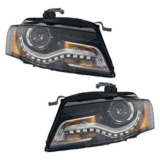 Replace® - Driver and Passenger Side Replacement Headlight Set Lens and Housing (Standard Line)