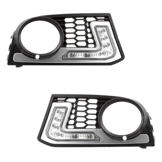Replace® - Front Driver and Passenger Side Fog Light Bezel Set (Standard Line)