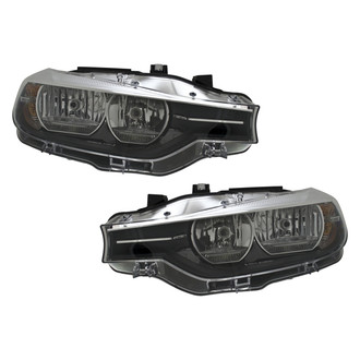 Replace® - Driver and Passenger Side Replacement Headlight Set Lens and Housing (Standard Line)