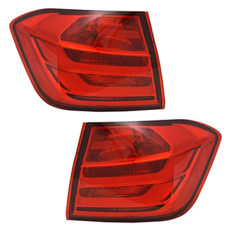 Replace® - Driver and Passenger Side Outer Replacement Tail Light Lens and Housings (CAPA Certified)