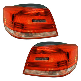 Replace® - Driver and Passenger Side Outer Replacement Tail Light Lens and Housings (Standard Line)