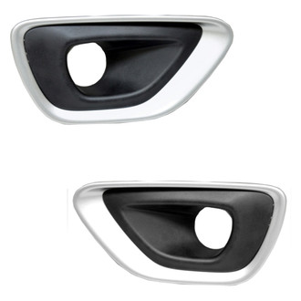 Replace® - Front Driver and Passenger Side Fog Light Bezel Set (Standard Line)