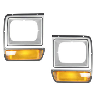 Replace® - Driver and Passenger Side Headlight Bezel Set (Standard Line)