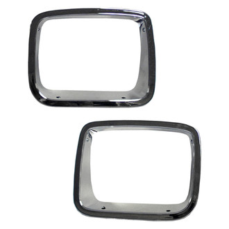 Replace® - Driver and Passenger Side Headlight Bezel Set (Standard Line)