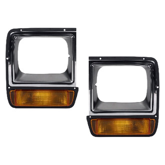 Replace® - Driver and Passenger Side Headlight Bezel Set (Standard Line)