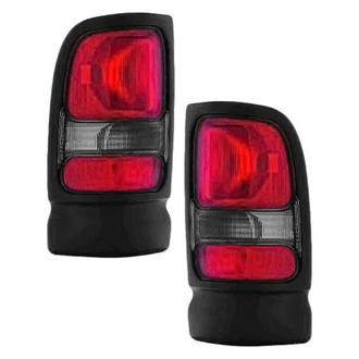Replace® - Driver and Passenger Side Outer Replacement Tail Light Lens and Housings (CAPA Certified)