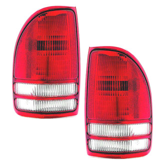 Replace® - Driver and Passenger Side Replacement Tail Light Lens and Housings (Standard Line)