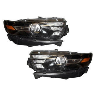 Replace® - Remanufactured OE Driver and Passenger Side Replacement Headlight Set Lens and Housing