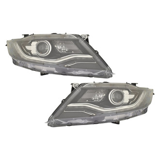 Replace® - Driver and Passenger Side Replacement Headlight Set Lens and Housing (Standard Line)