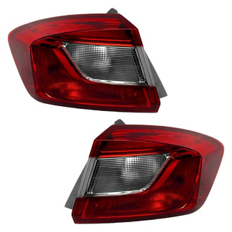 Replace® - Driver and Passenger Side Outer Replacement Tail Lights (CAPA Certified)