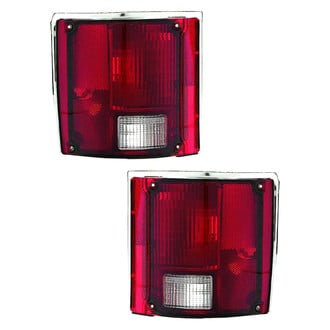 Replace® - Driver and Passenger Side Replacement Tail Light Lens and Housings (Standard Line)