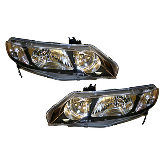 Replace® - Driver and Passenger Side Replacement Headlight Set Lens and Housing (CAPA Certified)