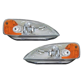Replace® - Driver and Passenger Side Replacement Headlight Set Lens and Housing (Value Line)