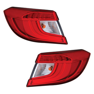 Replace® - Driver and Passenger Side Outer Replacement Tail Lights (Standard Line)