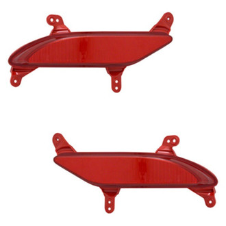 Replace® - Rear Driver and Passenger Side Bumper Reflector Set (CAPA Certified)