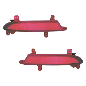 Replace® - Rear Driver and Passenger Side Bumper Reflector Set (Brand New OE)