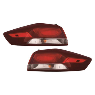 Replace® - Driver and Passenger Side Outer Replacement Tail Lights (CAPA Certified)