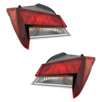 Replace® - Driver and Passenger Side Outer Replacement Tail Lights (CAPA Certified)