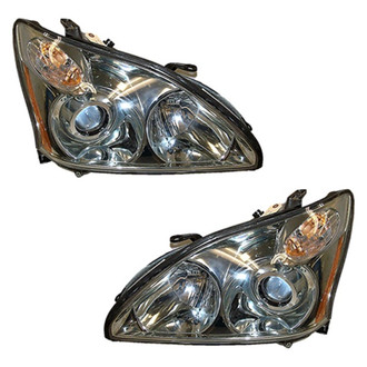 Replace® - Remanufactured OE Driver and Passenger Side Replacement Headlight Set Lens and Housing