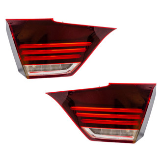 Replace® - Brand New OE Driver and Passenger Side Inner Replacement Tail Light Lens and Housings