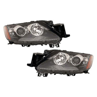 Replace® - Driver and Passenger Side Replacement Headlight Set Lens and Housing (Standard Line)
