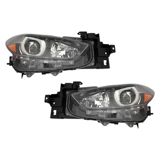 Replace® - Brand New OE Driver and Passenger Side Replacement Headlight Set Lens and Housing