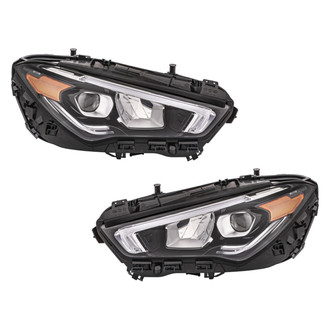 Replace® - Driver and Passenger Side Replacement Headlight Set Lens and Housing (Standard Line)