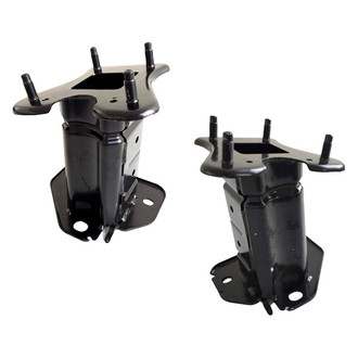 Replace® - Rear Driver and Passenger Side Bumper Impact Bar Bracket Set (CAPA Certified)