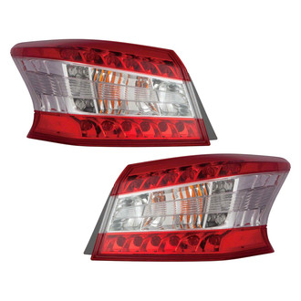 Replace® - Driver and Passenger Side Outer Replacement Tail Lights (CAPA Certified)