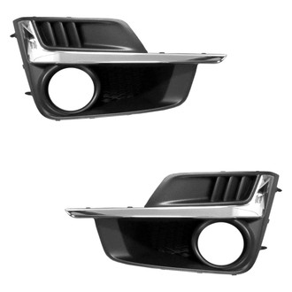 Replace® - Front Driver and Passenger Side Fog Light Bezel Set (Standard Line)