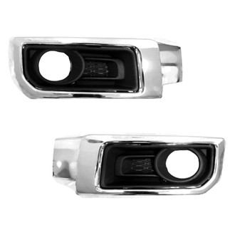 Replace® - Front Driver and Passenger Side Fog Light Bezel Set (CAPA Certified)