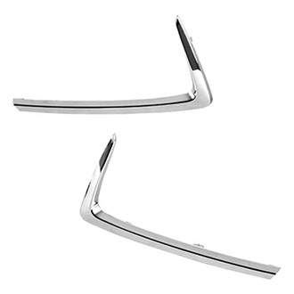 Replace® - Front Outer Driver and Passenger Side Bumper Cover Grille Molding Set (Standard Line)