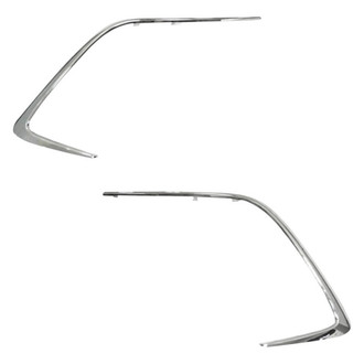 Replace® - Front Lower Driver and Passenger Side Bumper Cover Grille Molding Set (CAPA Certified)