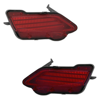 Replace® - Rear Driver and Passenger Side Bumper Reflector Set (CAPA Certified)