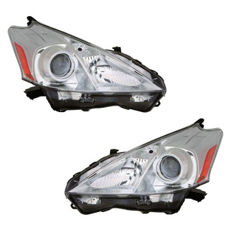 Replace® - Driver and Passenger Side Replacement Headlight Set Lens and Housing (Value Line)