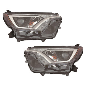 Replace® - Driver and Passenger Side Replacement Headlight Set Lens and Housing (CAPA Certified)