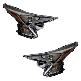 Replace® - Remanufactured OE Driver and Passenger Side Replacement Headlight Set Lens and Housing