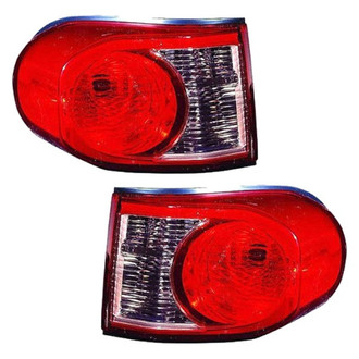 Replace® - Driver and Passenger Side Replacement Tail Light Lens and Housings (Standard Line)