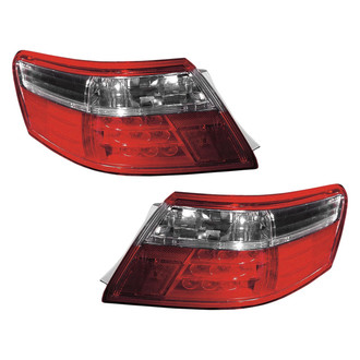 Replace® - Driver and Passenger Side Outer Replacement Tail Light Lens and Housings (CAPA Certified)