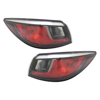 Replace® - Black Factory Tail Lights
