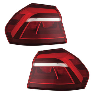 Replace® - Driver and Passenger Side Outer Replacement Tail Lights (CAPA Certified)