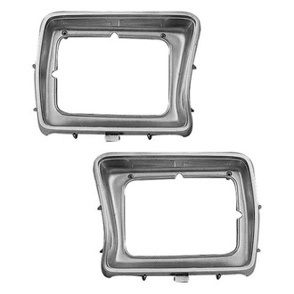 Replace® - Driver and Passenger Side Headlight Bezel Set (Standard Line)