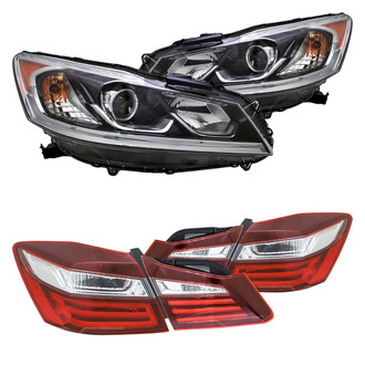 Replacement - Driver and Passenger Side Replacement Headlights and Tail Lights Kit (Standard Line)