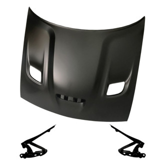 Replacement - 3-Piece (Hood Panel, Driver and Passenger Side Hood Hinge) (Standard Line)