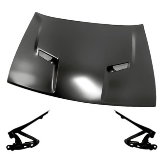 Replacement - 3-Piece (Hood Panel, Driver and Passenger Side Hood Hinge) (Standard Line)