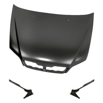 Replacement - 3-Piece (Hood Panel, Driver and Passenger Side Hood Hinge) (Standard Line)