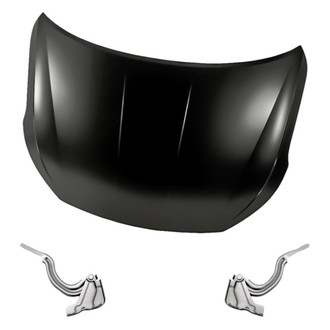 Replacement - 3-Piece (Hood Panel, Driver and Passenger Side Hood Hinge) (Standard Line)